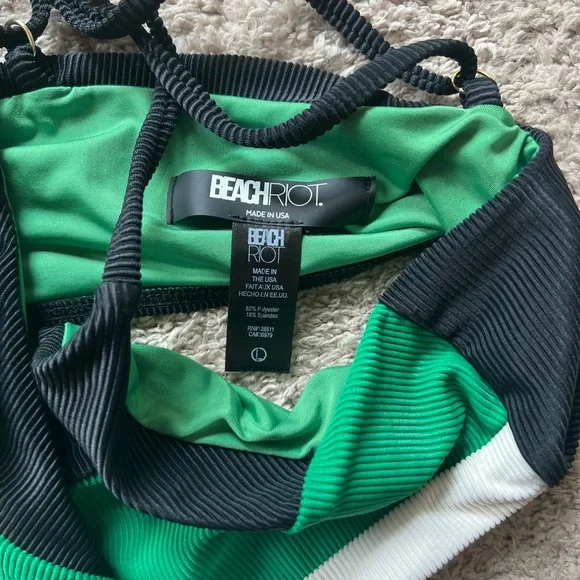 New Beach Riot Riza top + Alexis bikini size L - Picture 8 of 11